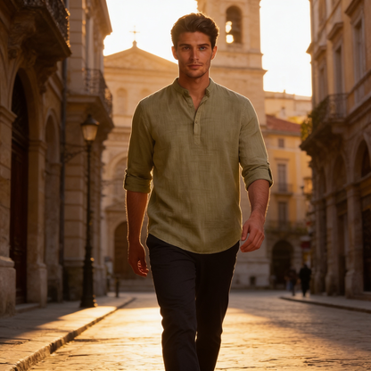 Men's Relaxed Henley Shirt