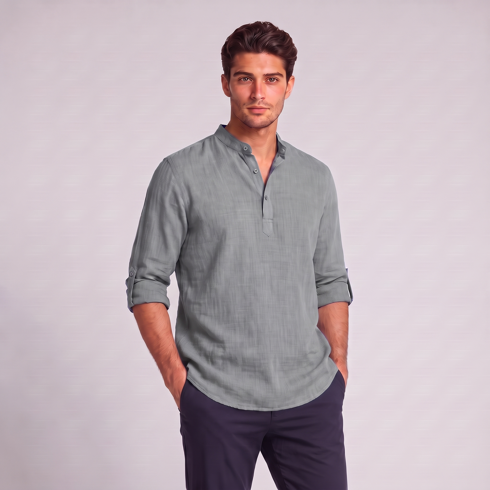 Men's Relaxed Henley Shirt