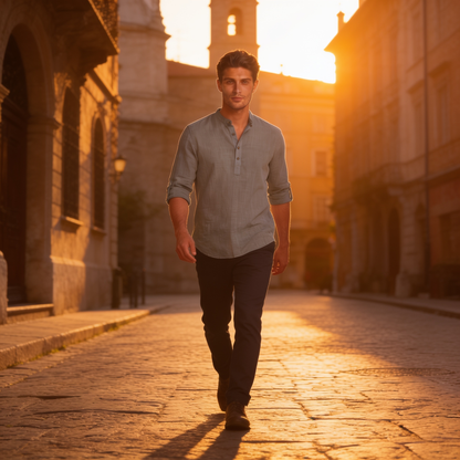 Men's Relaxed Henley Shirt