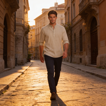 Men's Relaxed Henley Shirt