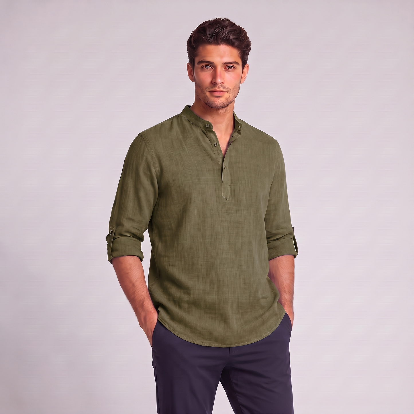 Men's Relaxed Henley Shirt