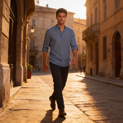 Men's Relaxed Henley Shirt