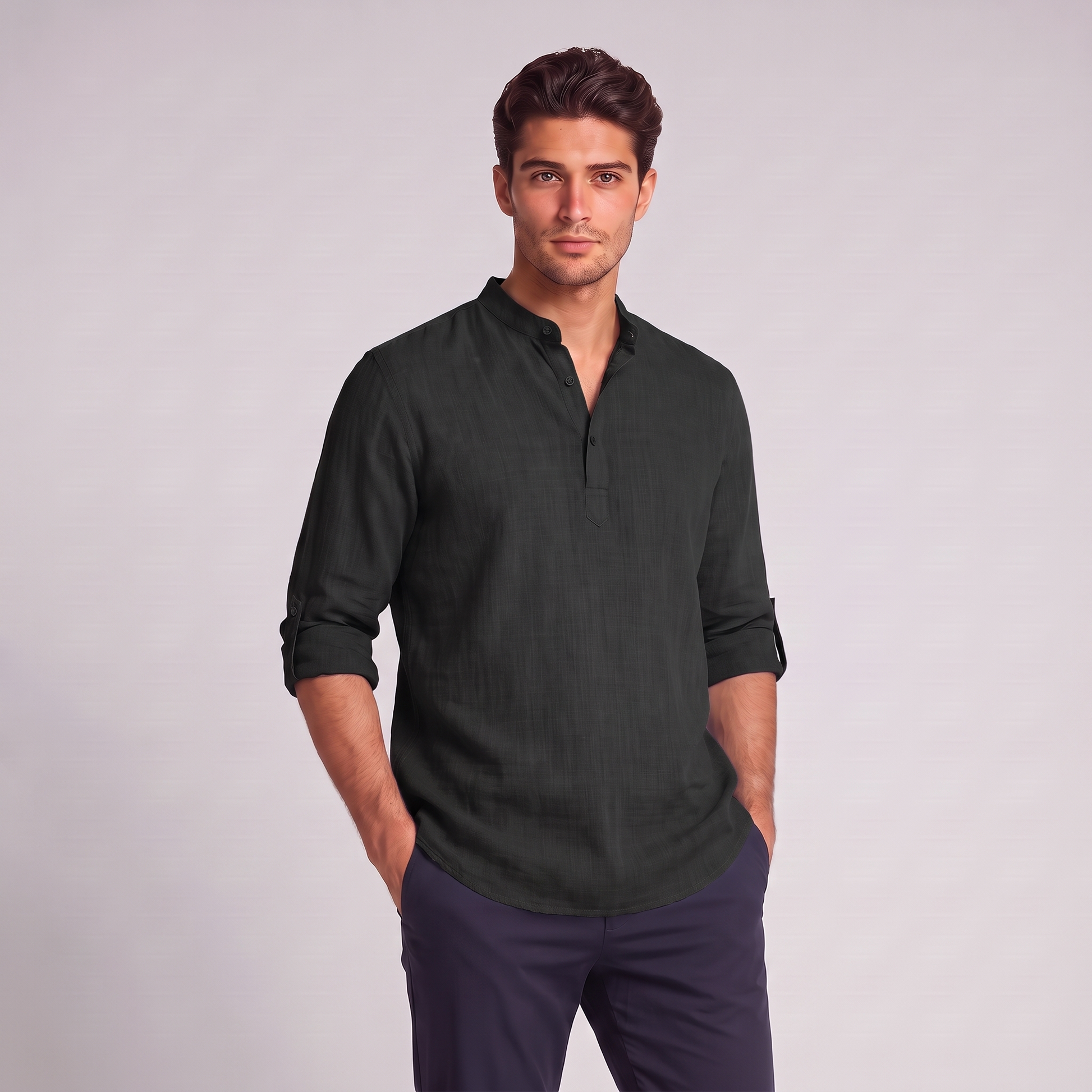 Men's Relaxed Henley Shirt