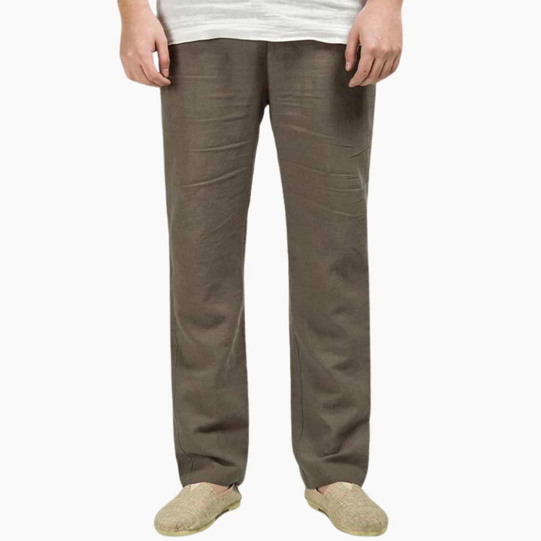 Men's Relaxed Linen Blend Trousers