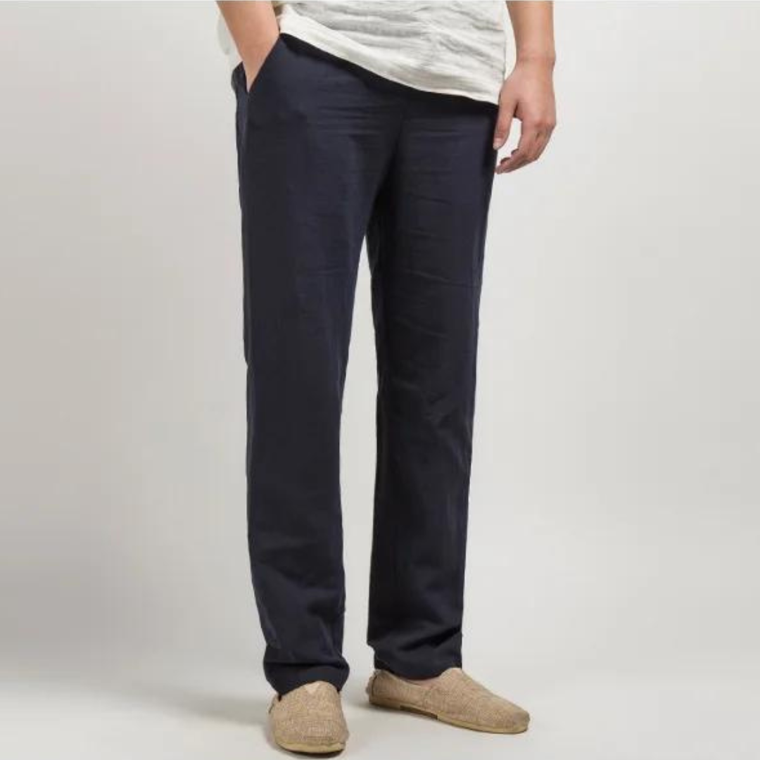 Men's Relaxed Linen Blend Trousers