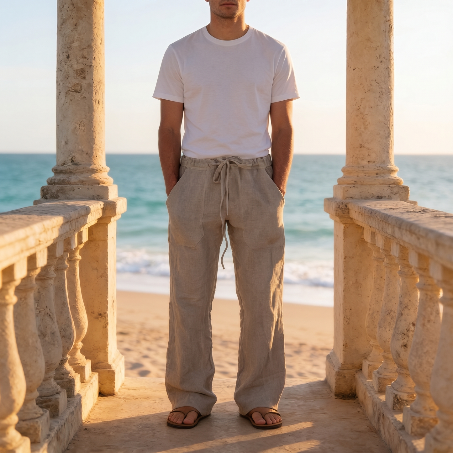 Men’s Relaxed Linen Summer Trousers