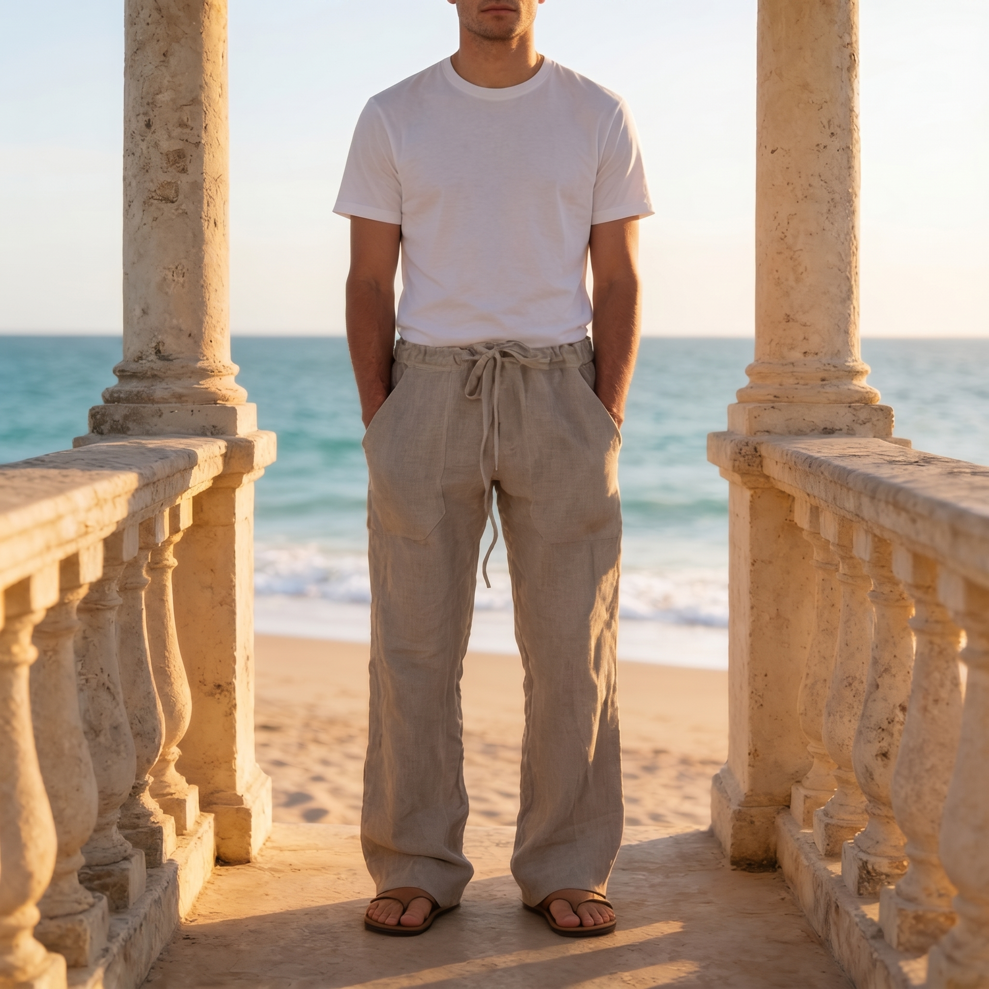 Men’s Relaxed Linen Summer Trousers