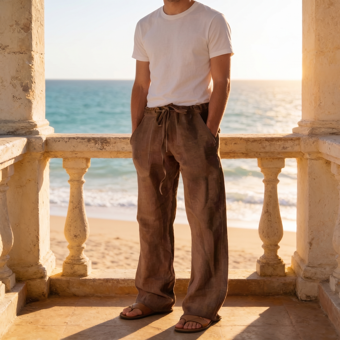 Men’s Relaxed Linen Summer Trousers