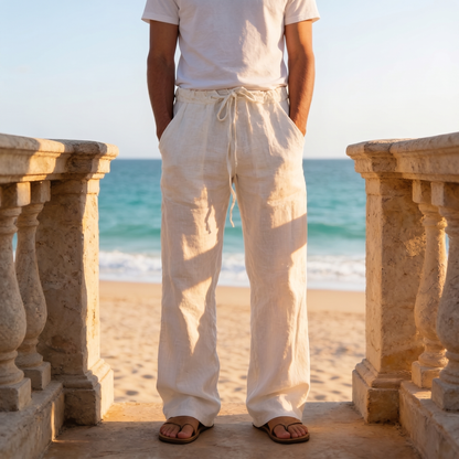 Men’s Relaxed Linen Summer Trousers