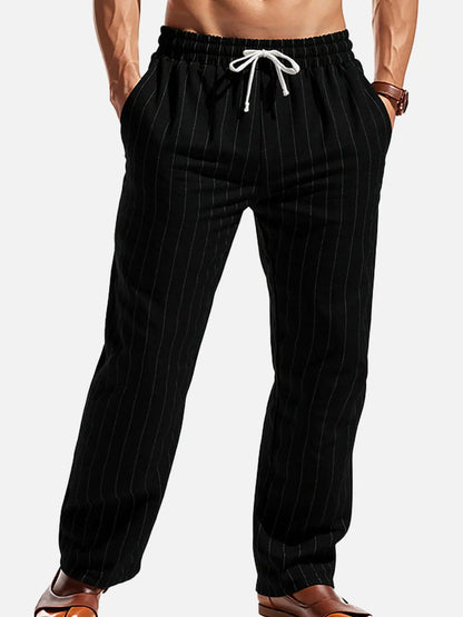Men's Relaxed Pinstripe Pants