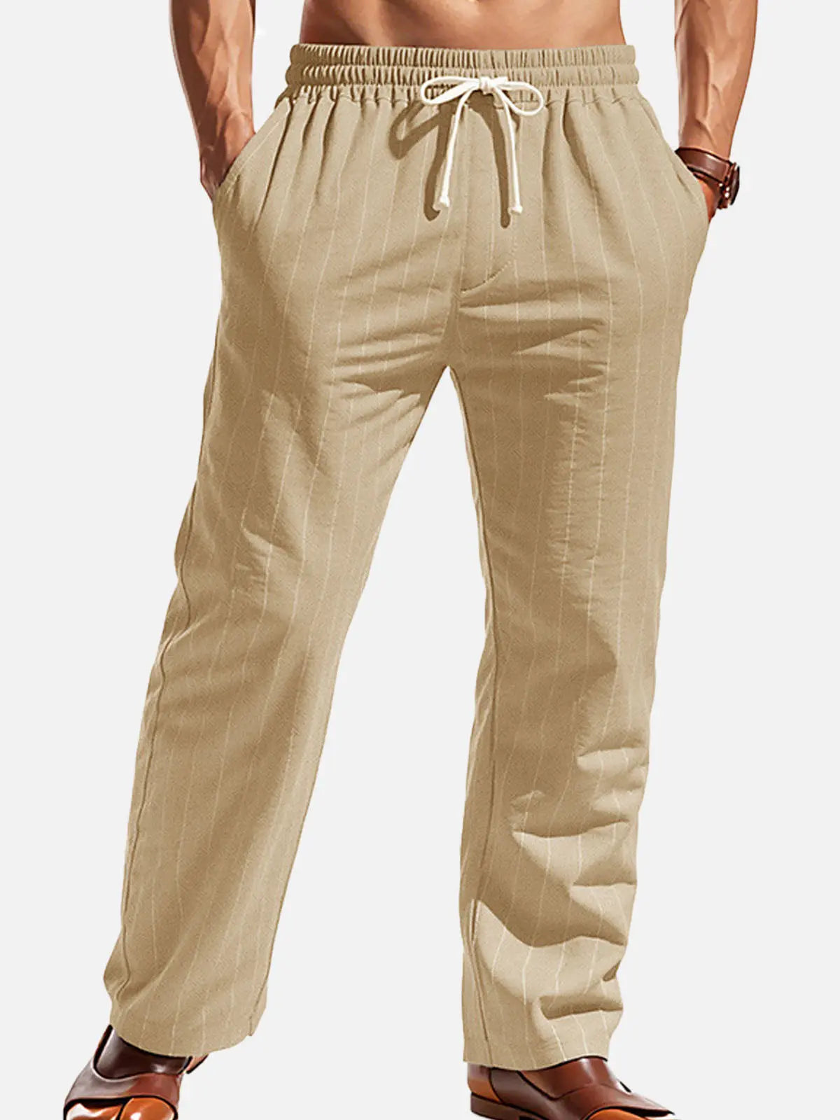 Men's Relaxed Pinstripe Pants