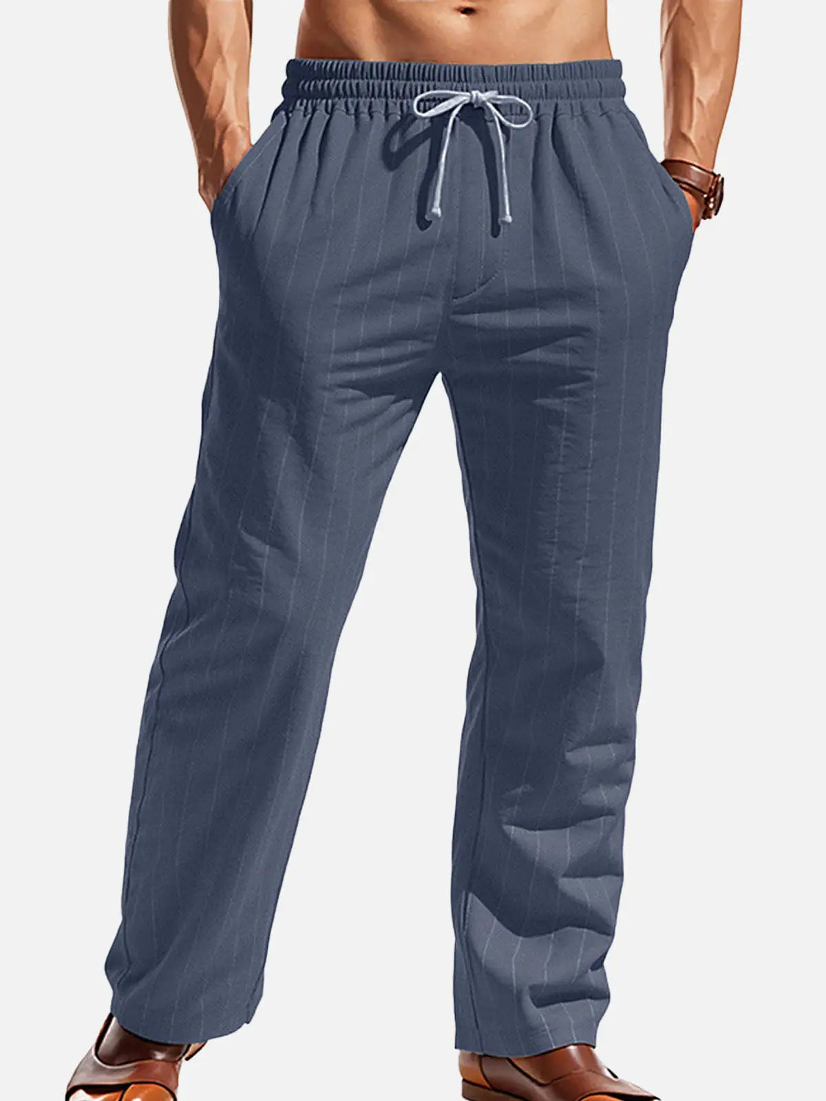 Men's Relaxed Pinstripe Pants