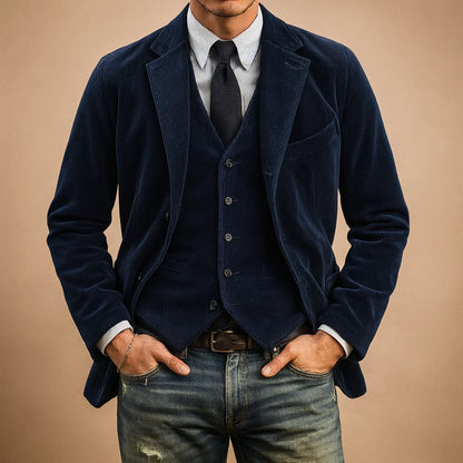 Men's Retro Corduroy Jacket for Autumn and Winter