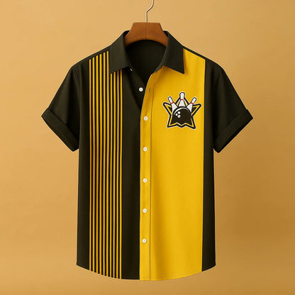 Men's Retro Print Polo Shirt