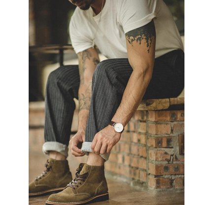 Men's Retro Straight Leg Trousers