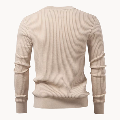 Men's Rib-Knit Henley Shirt