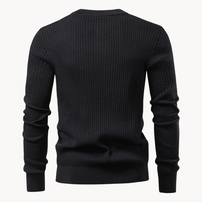 Men's Rib-Knit Henley Shirt