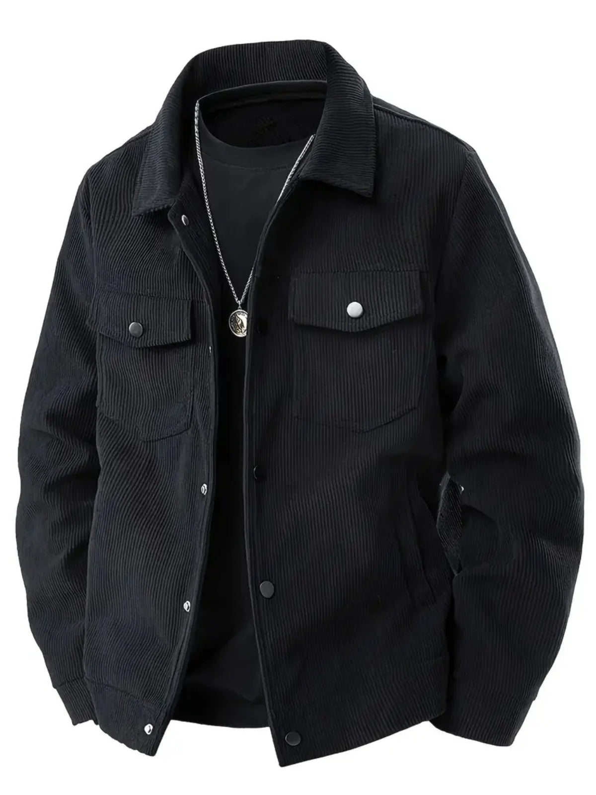 Men's Ribbed Corduroy Jacket Casual Midlayer