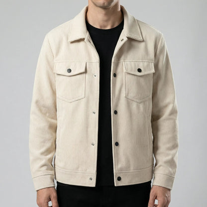 Men's Ribbed Corduroy Jacket Casual Midlayer
