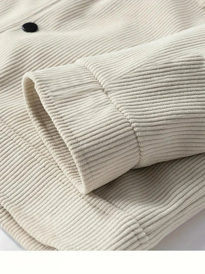 Men's Ribbed Corduroy Jacket Casual Midlayer