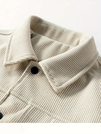Men's Ribbed Corduroy Jacket Casual Midlayer