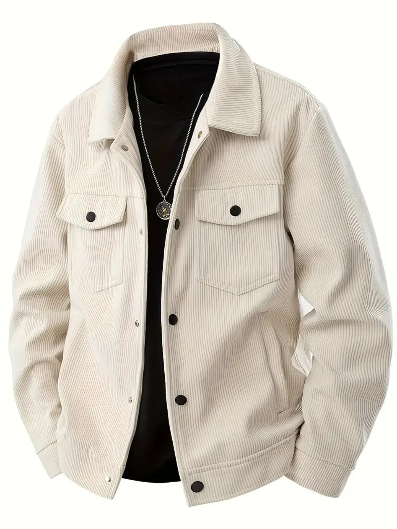 Men's Ribbed Corduroy Jacket Casual Midlayer