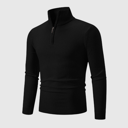 Men's Ribbed Half-Zip Sweater Slim Fit