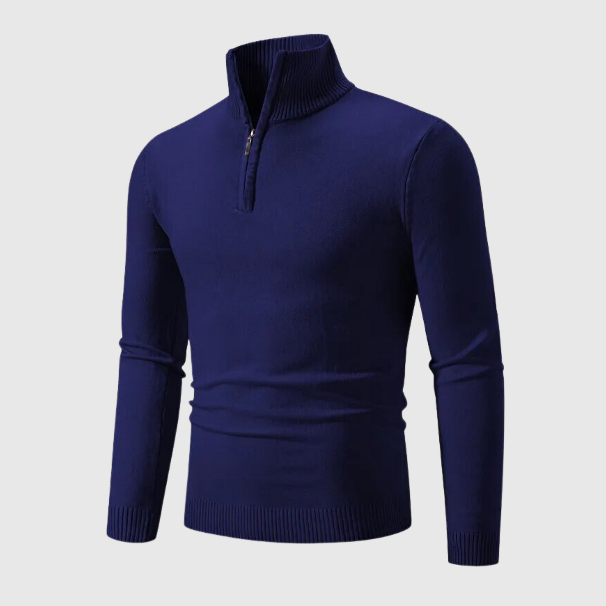 Men's Ribbed Half-Zip Sweater Slim Fit