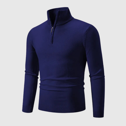 Men's Ribbed Half-Zip Sweater Slim Fit