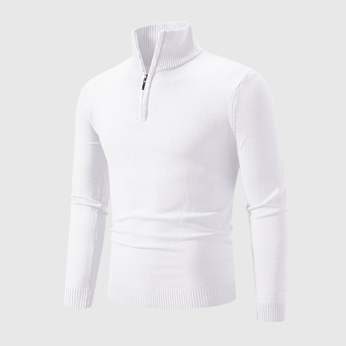 Men's Ribbed Half-Zip Sweater Slim Fit