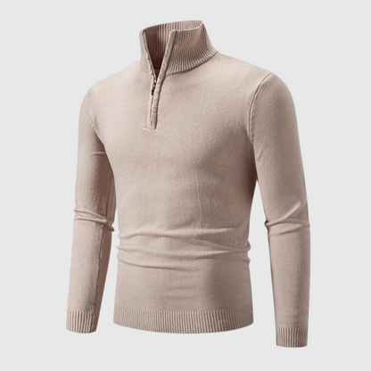 Men's Ribbed Half-Zip Sweater Slim Fit