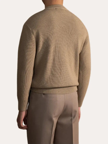 Men's Ribbed O-Neck Sweater