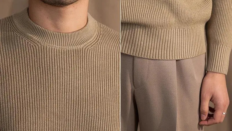 Men's Ribbed O-Neck Sweater