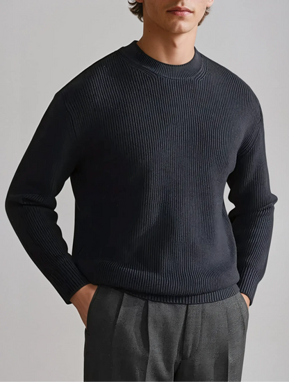 Men's Ribbed O-Neck Sweater