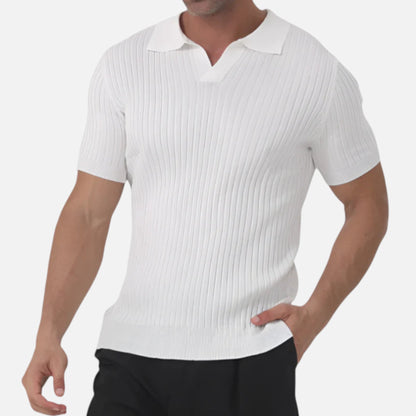 Men's Ribbed Polo Shirt