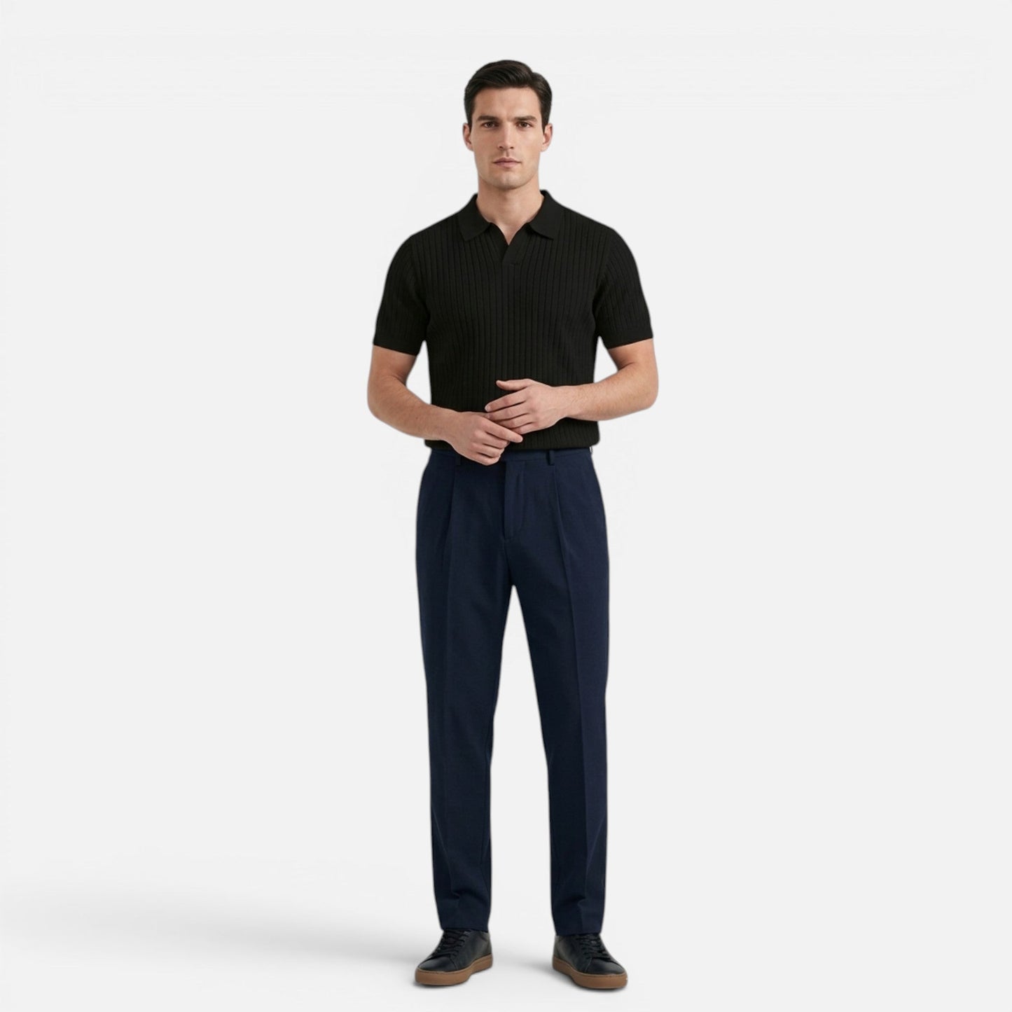 Men's Ribbed Polo Shirt