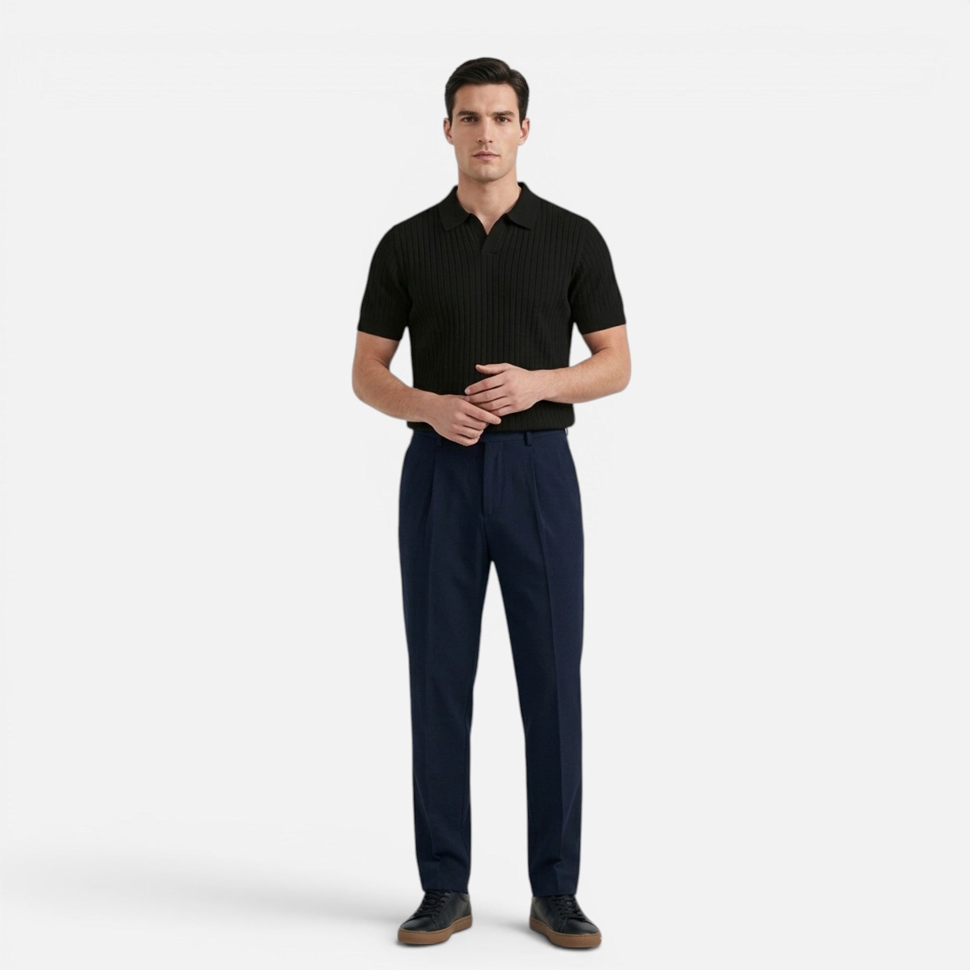Men's Ribbed Polo Shirt