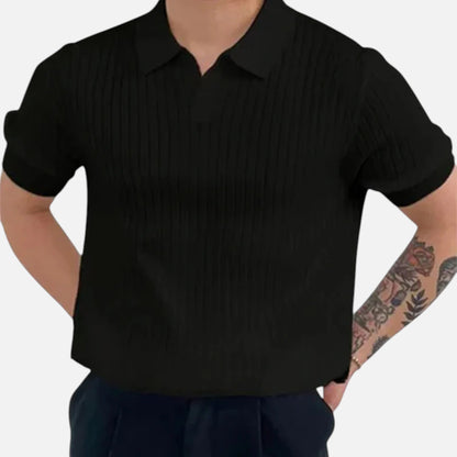 Men's Ribbed Polo Shirt