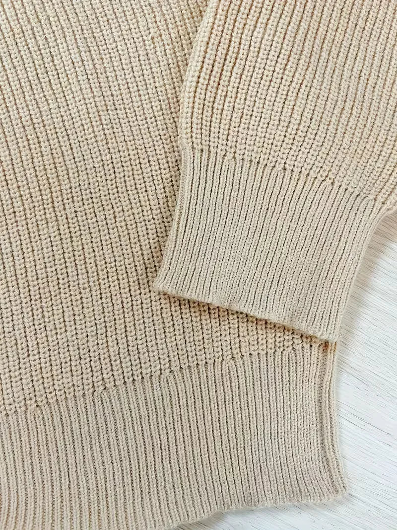 Men's Ribbed Zip-Up Sweater