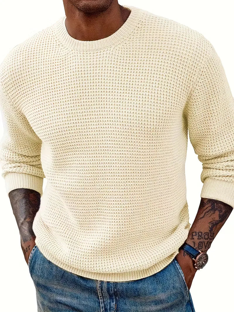 Men's Round Neck Long Sleeve Sweater