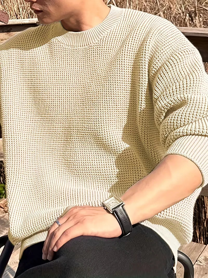 Men's Round Neck Long Sleeve Sweater