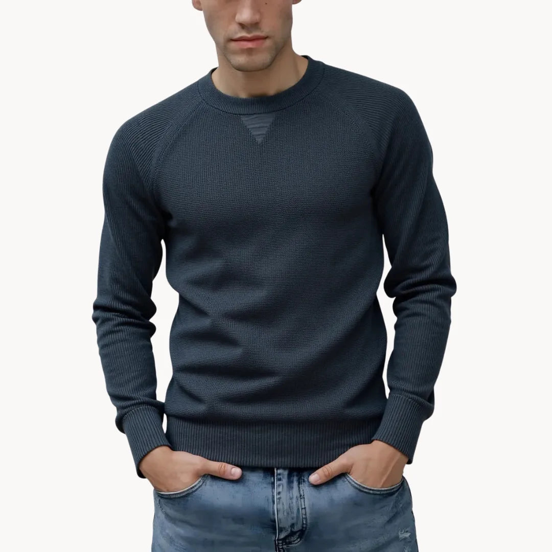 Men's Round Neck Raglan Sleeve Sweater