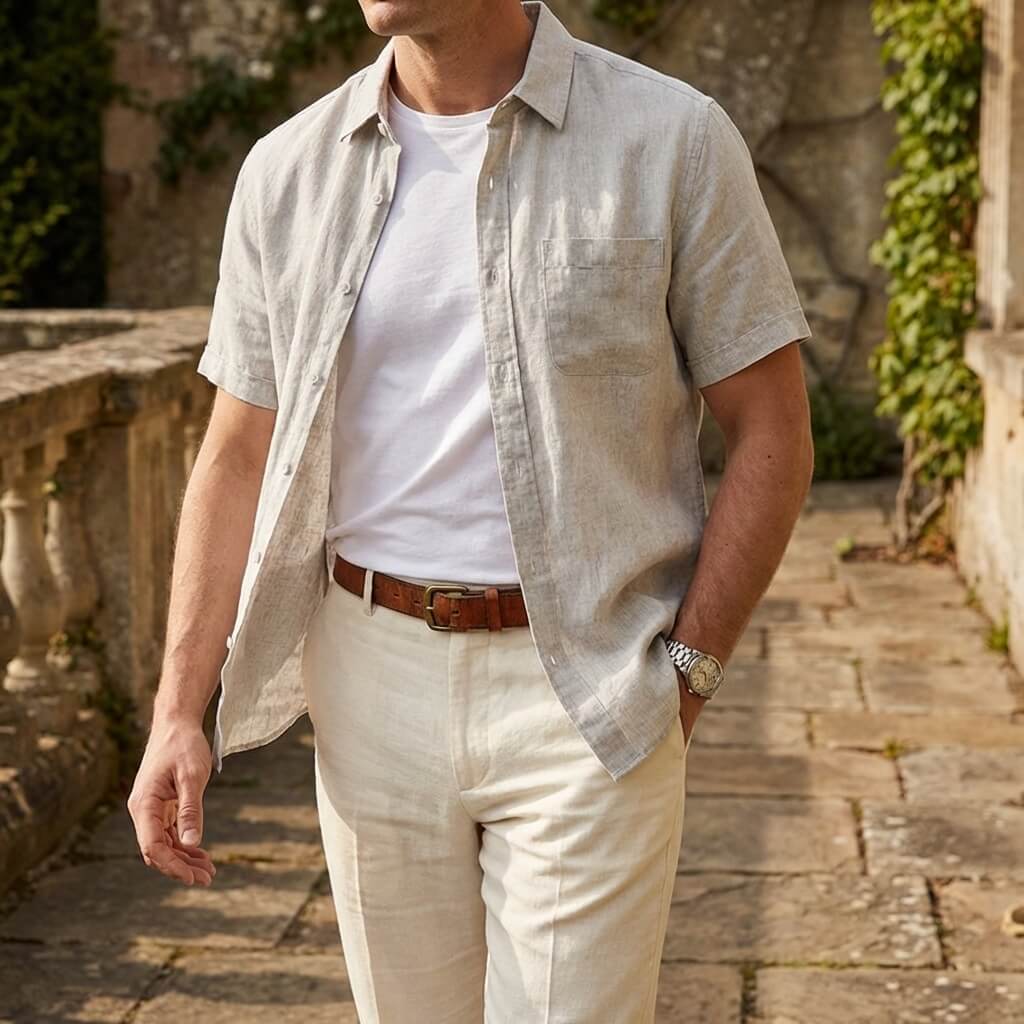 Men's Short Sleeve Breathable Summer Shirt