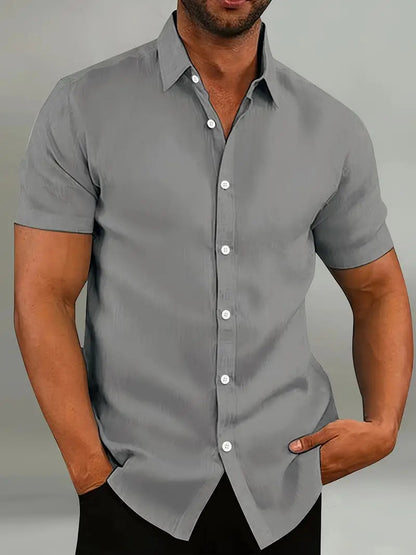 Men's Short Sleeve Button-Down Shirt