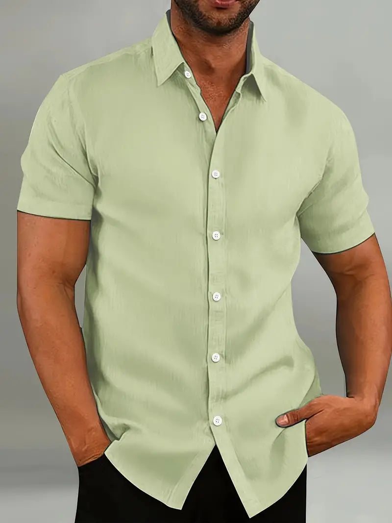 Men's Short Sleeve Button-Down Shirt