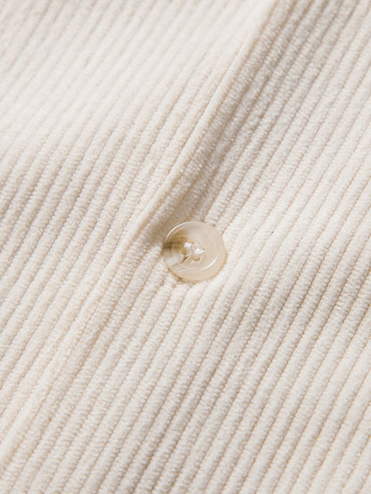 Men's Short Sleeve Corduroy Shirt for Casual Outings