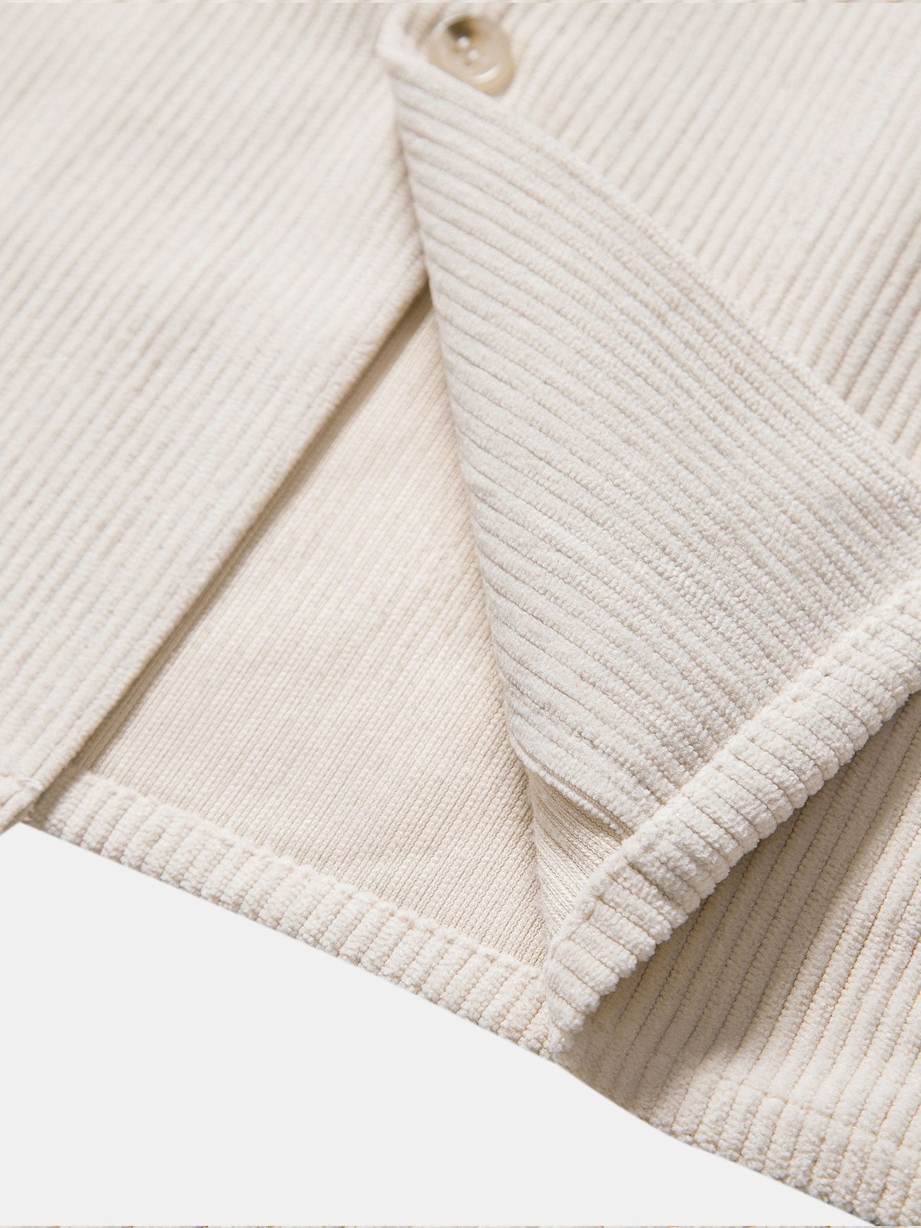 Men's Short Sleeve Corduroy Shirt for Casual Outings