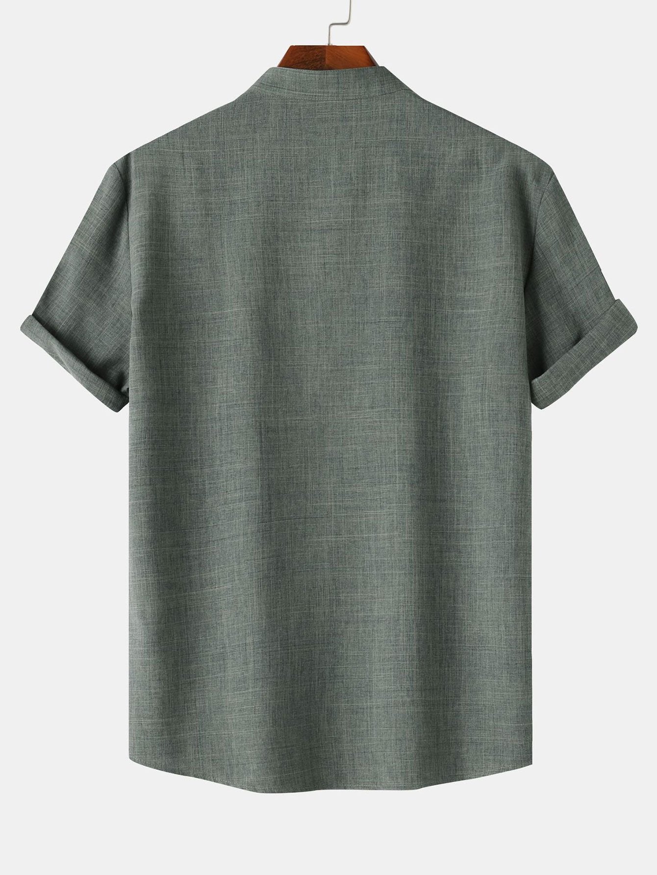 Men's Short Sleeve Henley Shirt for Casual Outings