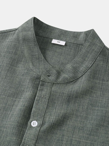 Men's Short Sleeve Henley Shirt for Casual Outings