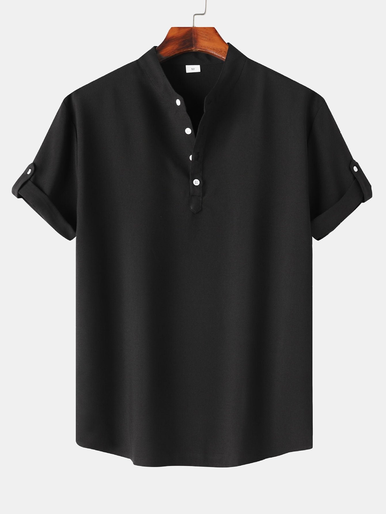 Men's Short Sleeve Henley Shirt for Casual Outings